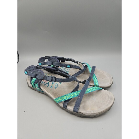 Merrell Terran Lattice II Sandals Blue Green Women's US Size 9 - Picture 1 of 7